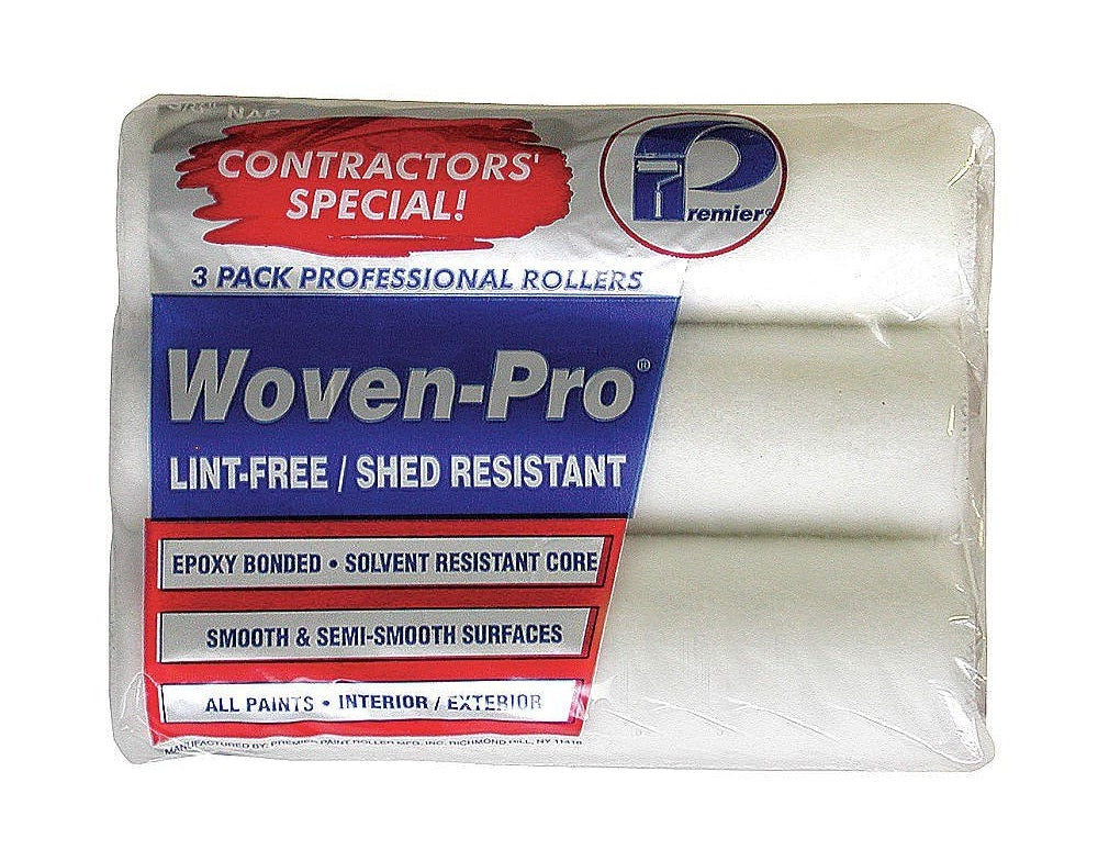 Premier Paint Roller 3LF38 Woven-Pro Roller Covers, 9", 3/Pack