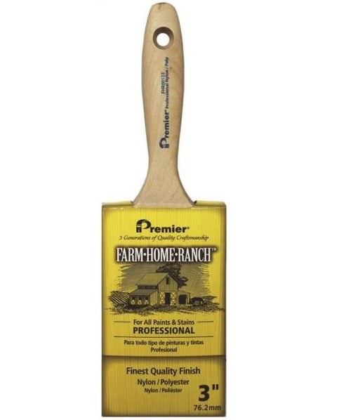 Premier Paint Roller FHR00133 Farm Home Ranch Flat Sash Paint Brush, 3"