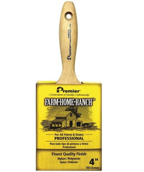 Premier Paint Roller FHR00134 Farm Home Ranch Flat Sash Paint Brush, 4"