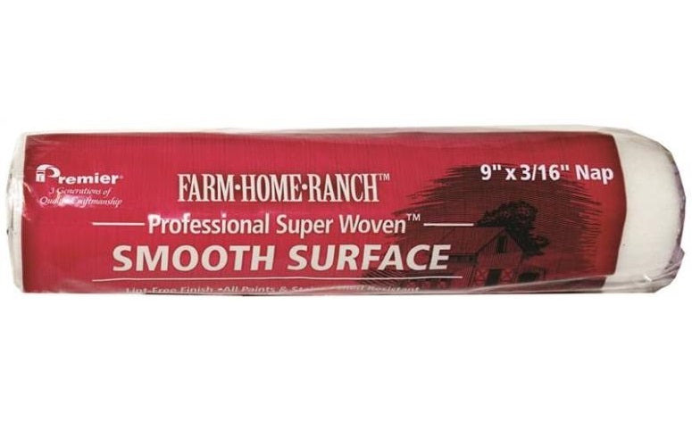 Premier Paint Roller FHR00155 Smooth Surface Roller Cover, 9" x 3/16"