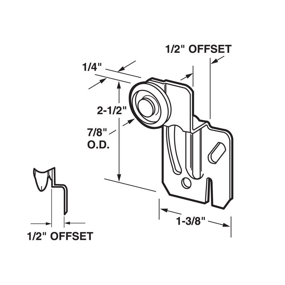 Prime-Line N 6501 Wardrobe Door Roller, Nylon/Steel