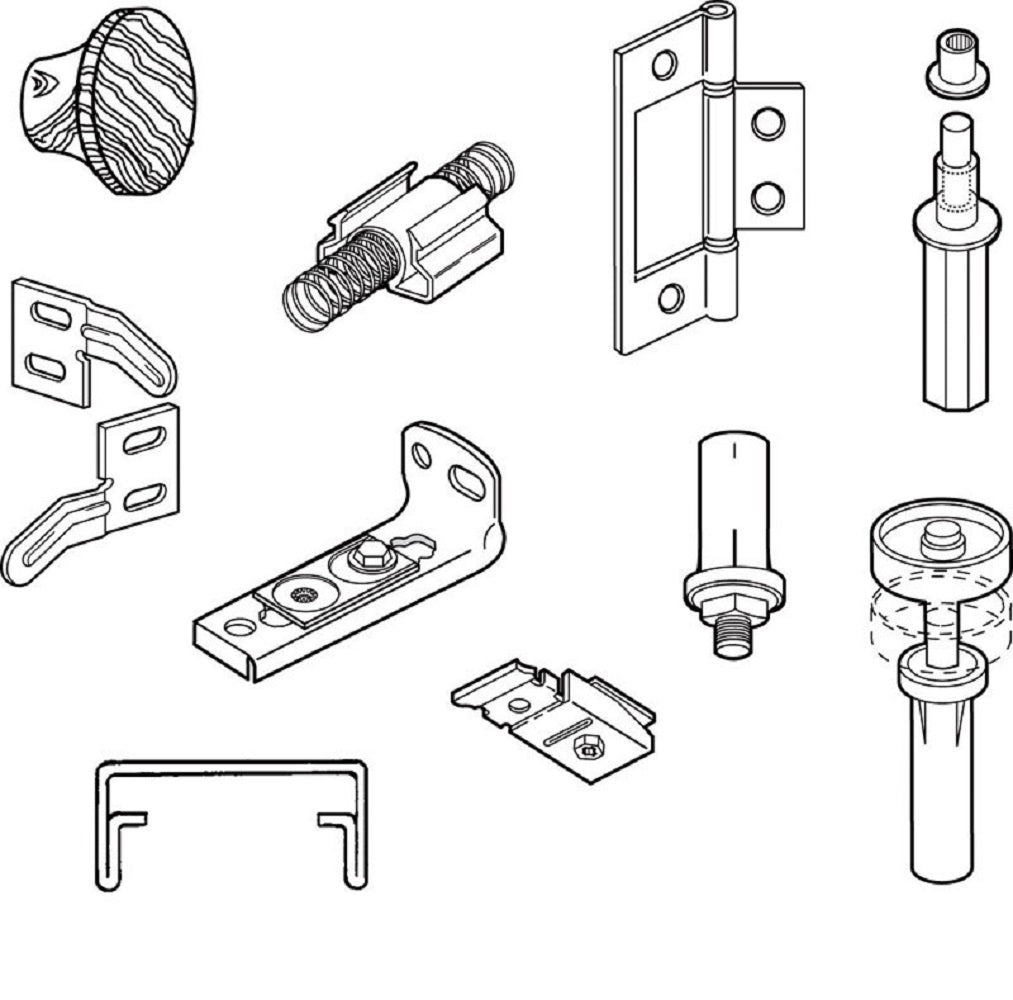 Prime Line 161794 Folding Door Hardware Kit, 36"