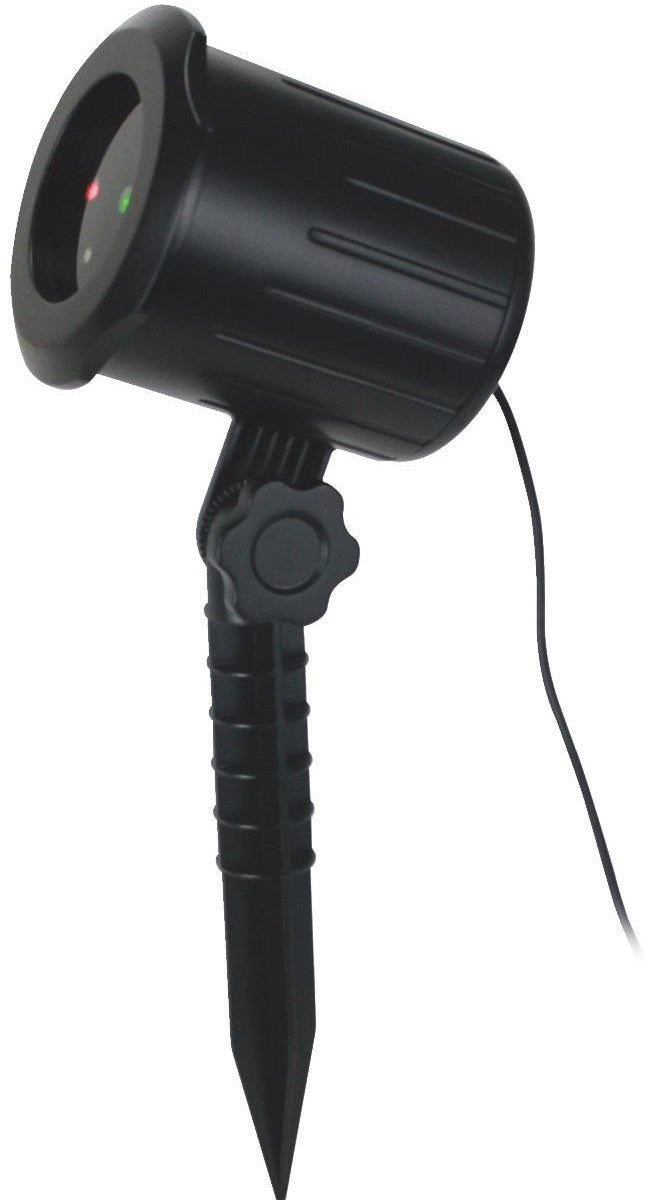 Prime Wire & Cable LFLERG05 Laser Light Projector Christmas Yard Stake, Black