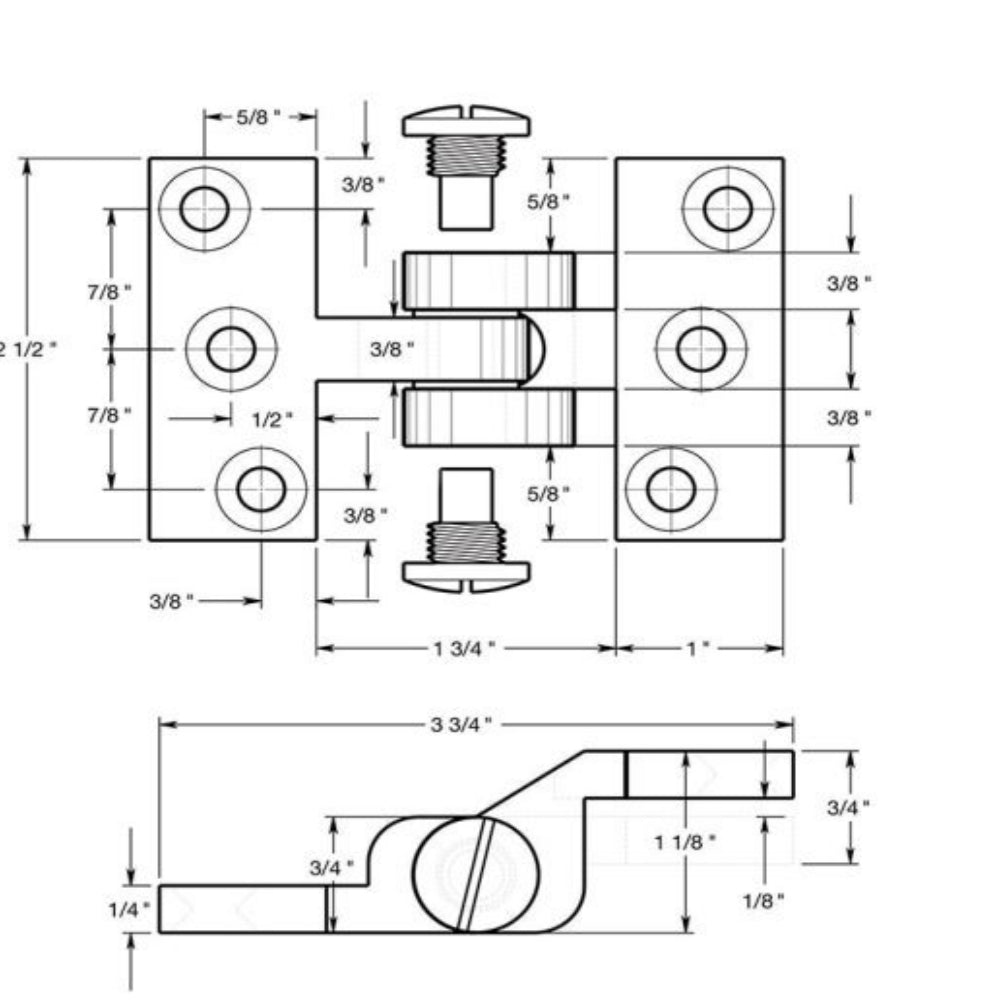 Deltana SBIH2510U10B Intermediate Hinge, Oil Rubbed Bronze