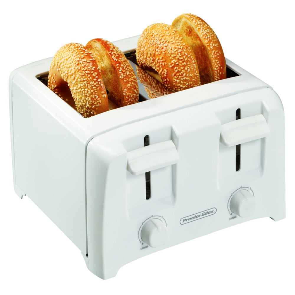 Proctor Silex 24610 4-Slice Toaster, White