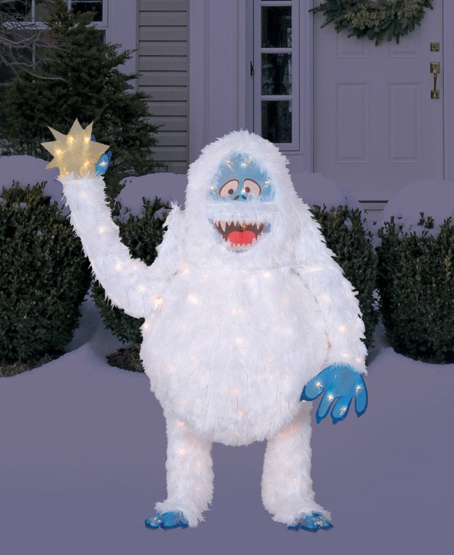 Product Works 90705 Pre-Lit Furry Bumble Christmas Yard Art Decoration, 32"
