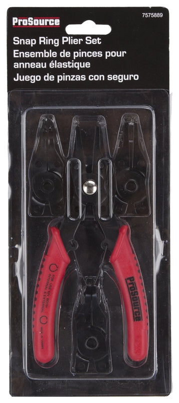 ProSource 10002-PRP-53L Snap Ring Plier Set, Red Handle