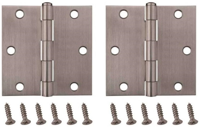 Prosource 20338SS-35S-DB-PS Residential Door Hinges, 3-1/2" x 3-1/2", 2/Pack