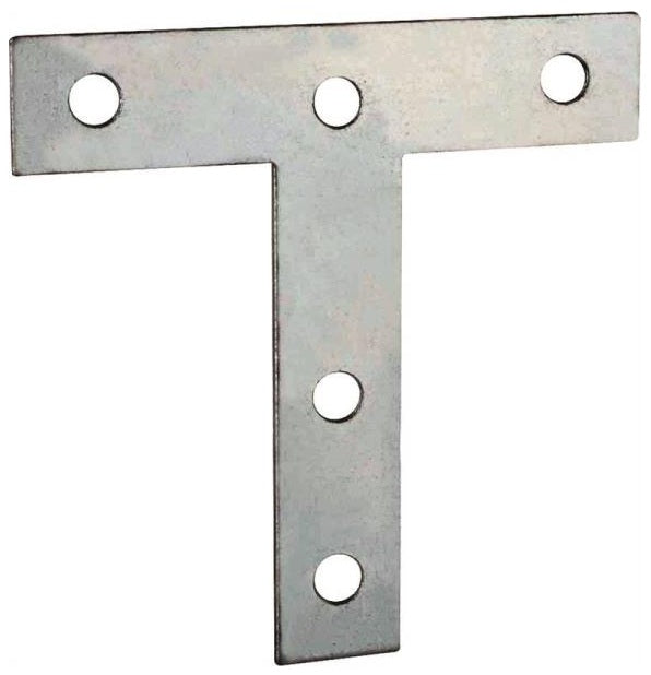 ProSource 22499ZCL3L Steel T-Plate, Zinc Plated, 5" L x 5" W