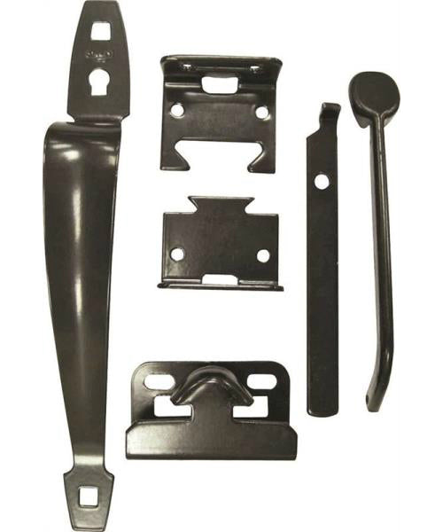 Prosource 33122PKB-PS Ornamental Thumb Latches, Black Powder Coated