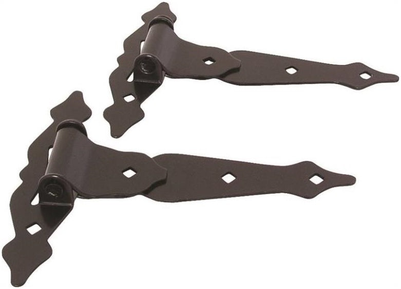 Prosource 33185PKS-PS Ornamental T-Hinges, 8", Black Powder Coated