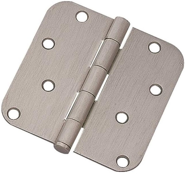 Prosource BH-102SN-PS Radius Door Hinge, 3-1/2" x 3-1/2", Satin Nickel