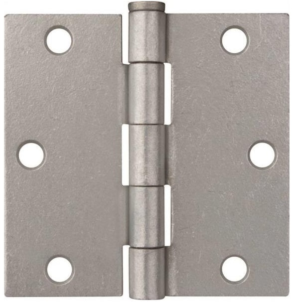 Prosource LR-044-PS Square Corner Utility Hinge, Steel, Galvanized, 3" x 3"