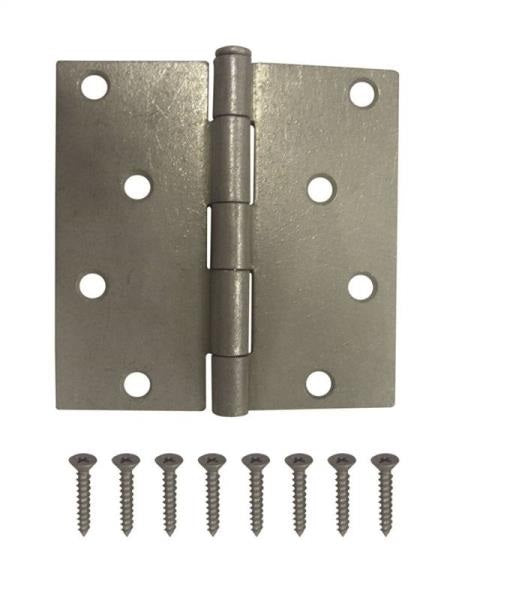 Prosource LR-046-PS Square Corner Utility Hinges, 4" X 4"