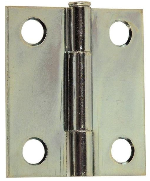 Prosource LR-053-PS Narrow Utility Hinge, Steel, 1-1/2" x 1-3/8", Zinc Plated, 2/Pack