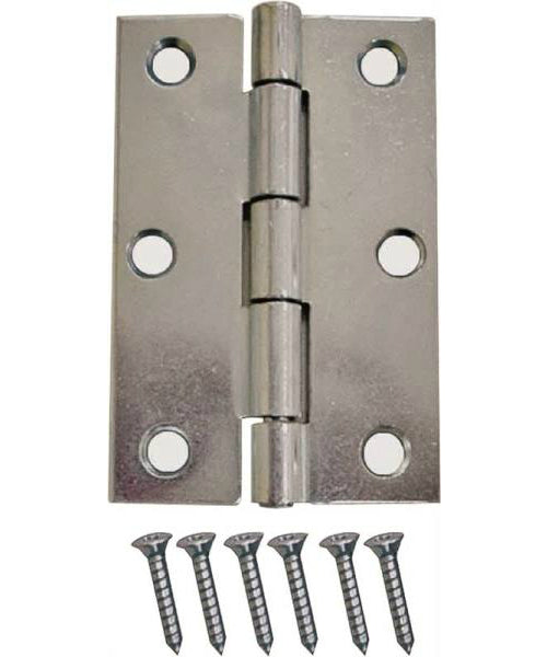 Prosource LR-055-PS Square Corner Utility Hinge, Narrow, Steel, 2-1/2" x 1-3/4"