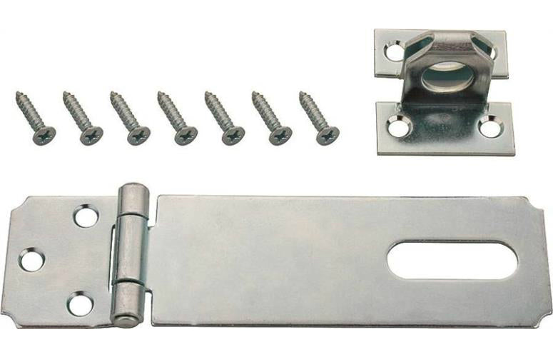 Prosource LR-121-BC3L-PS Steel Safety Hasp, Fixed Staple, 3-1/2" Length