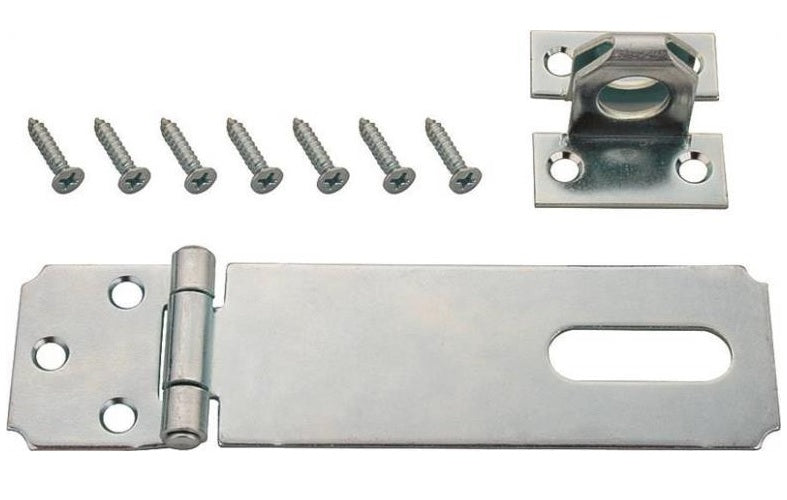 Prosource LR-128-BC3L-PS Fixed Staple Safety Hasp, 6", Zinc Plated