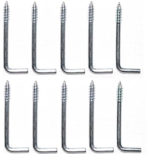 Prosource LR-399-PS Screw Hooks, Square - Steel, 1-3/8"