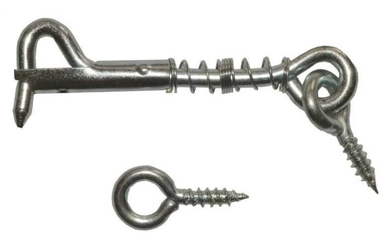 Prosource LR-411-PS Safety Gate Hooks And Eyes, Zinc Plated, 2-1/2"
