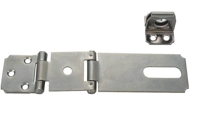 Prosource LR138-BC3L-PS Double Hinge Safety Hasps, Steel , 4"