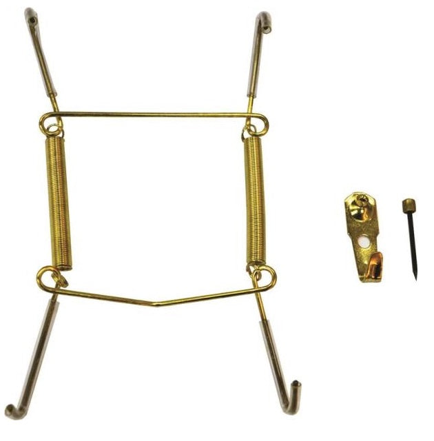 Prosource PH-122048-PS Plate Hangers, Polished Brass, 5" - 7"