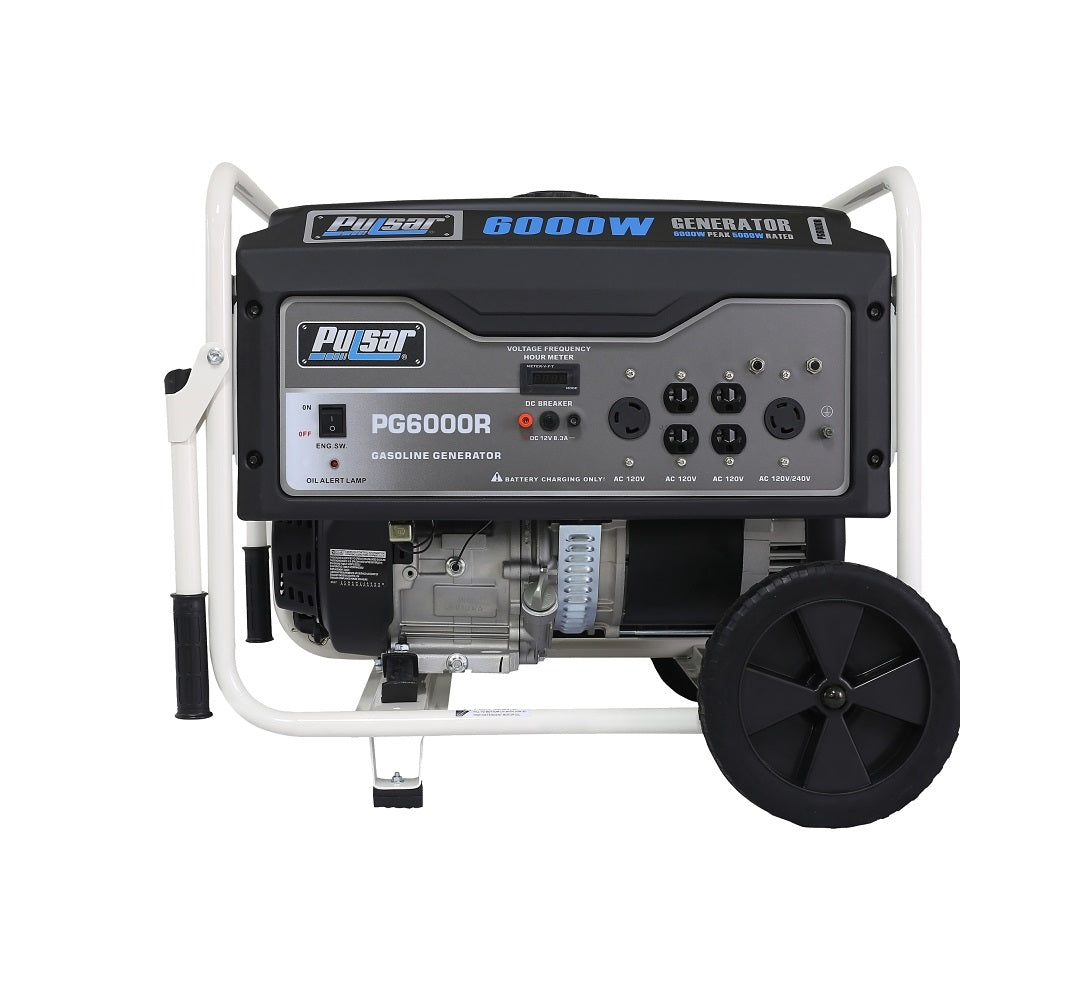 Pulsar PG6000R Portable Generator, 5.2 Gallon Tank