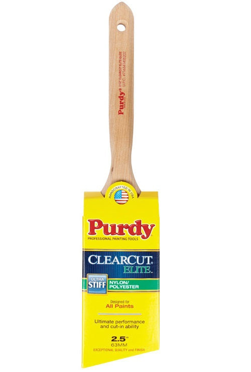 Purdy 144152825 Clear Cut Elite Glide Paint Brush, 2.5"