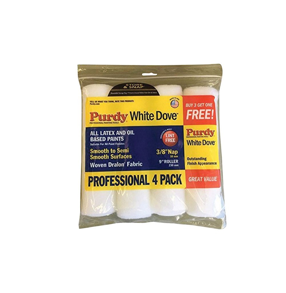 Purdy 14B863400 White Dove Paint Roller Cover, 9 inch x 3/8 inch