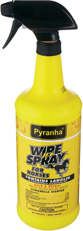 Pyranha 039789 Wipe N Spray Fly Repellent, 1 Quart