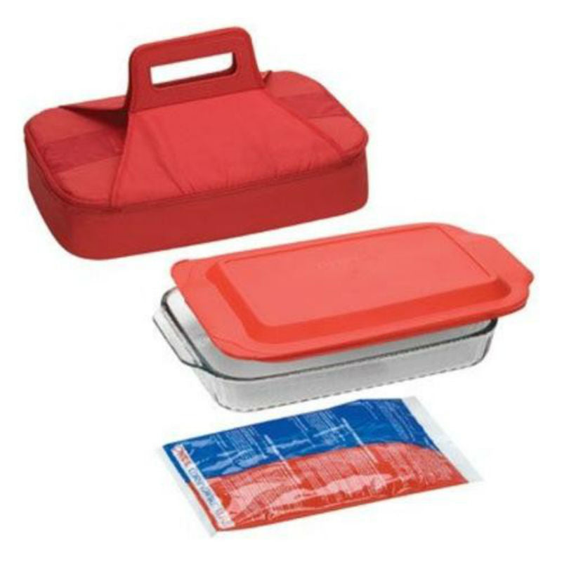 Pyrex 1102265 Portable Bakeware Set,  4 Piece