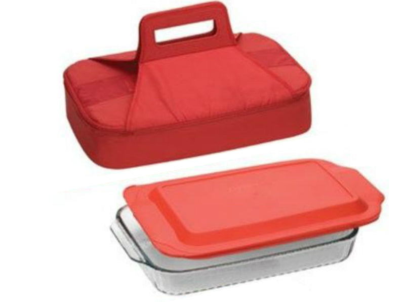 Pyrex 1102265 Portable Bakeware Set,  4 Piece