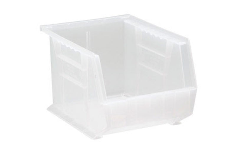 Quantum QUS239CL Ultra Stack and Hang Bin, Clear, 10-3/4" x 8-1/4" x 7"