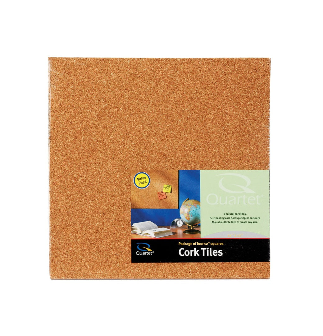 Quartet 102 Cork Wall Tile, Brown, 12" W x 12" L