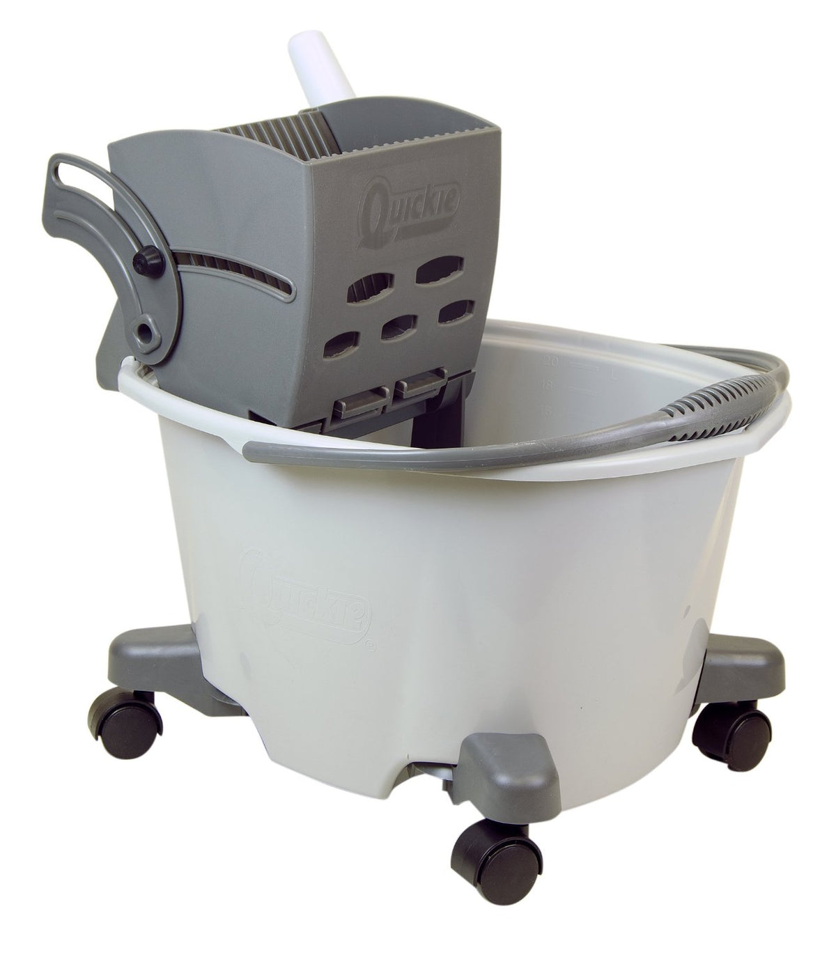 Quickie 20032 EZ-Glide Mop Bucket with Wringer, Plastic, 5 Gallon