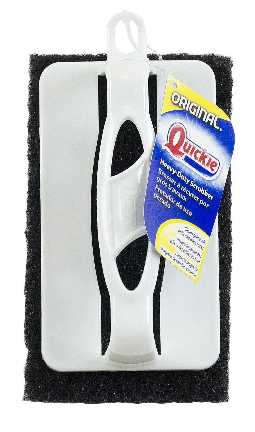 Quickie 207372 Heavy-Duty Scrubber, Black/White, 3.5 in