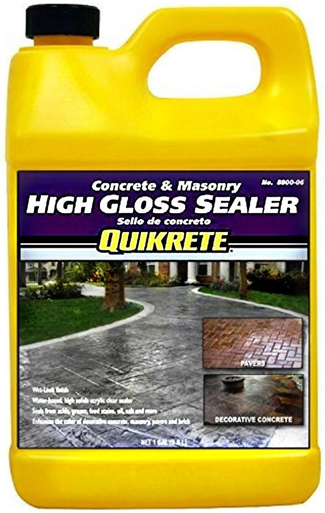 Quikrete 8800-06 Wet Look Concrete Sealer, 1 Gallon, Gloss