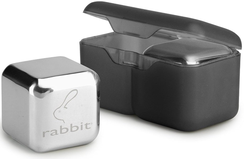 Rabbit W9962 Jumbo Chilling Stones, Stainless Steel, Set Of 2