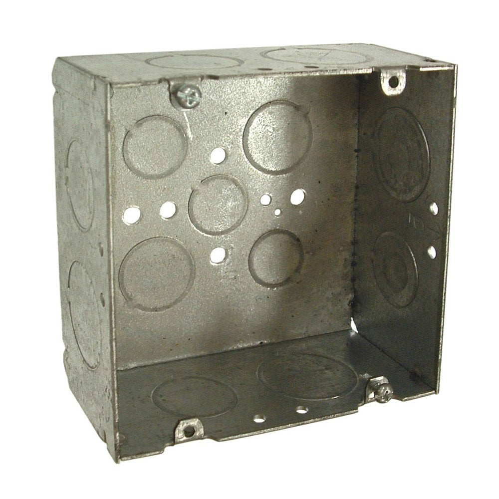 Raco 8265 Steel Square Box, 4-11/16", 1-1/2", 42.0 Cu. In.