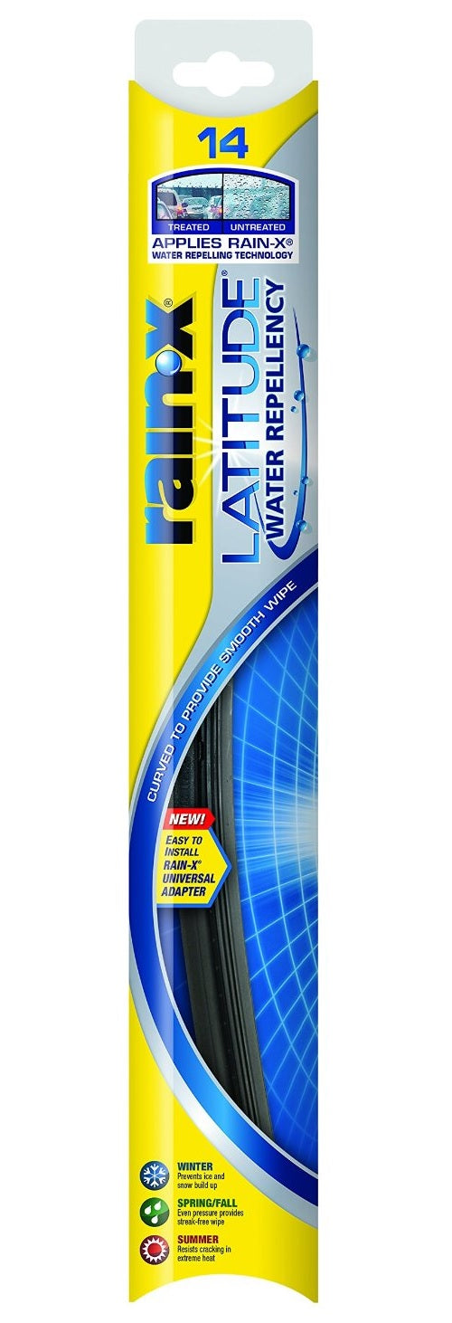 Rain-X 5079272-2 Latitude Water Repellency Wiper Blade, 14", Black