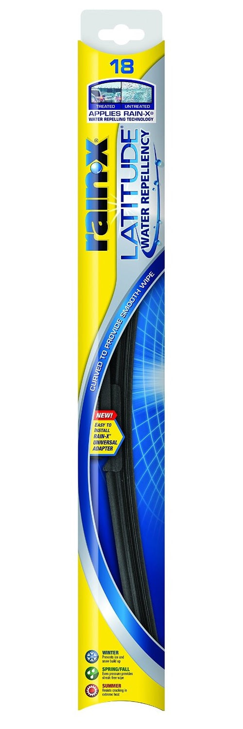 Rain-X 5079275-2 Latitude Water Repellency Wiper Blade, 18", Black