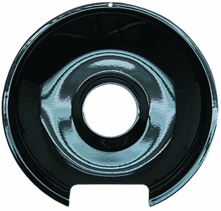 Range Kleen P-103 Porcelain Universal Drip Pan, 6", Black