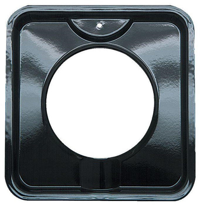 Range Kleen P-400 Porcelain Square Gas Drip Pan, Black