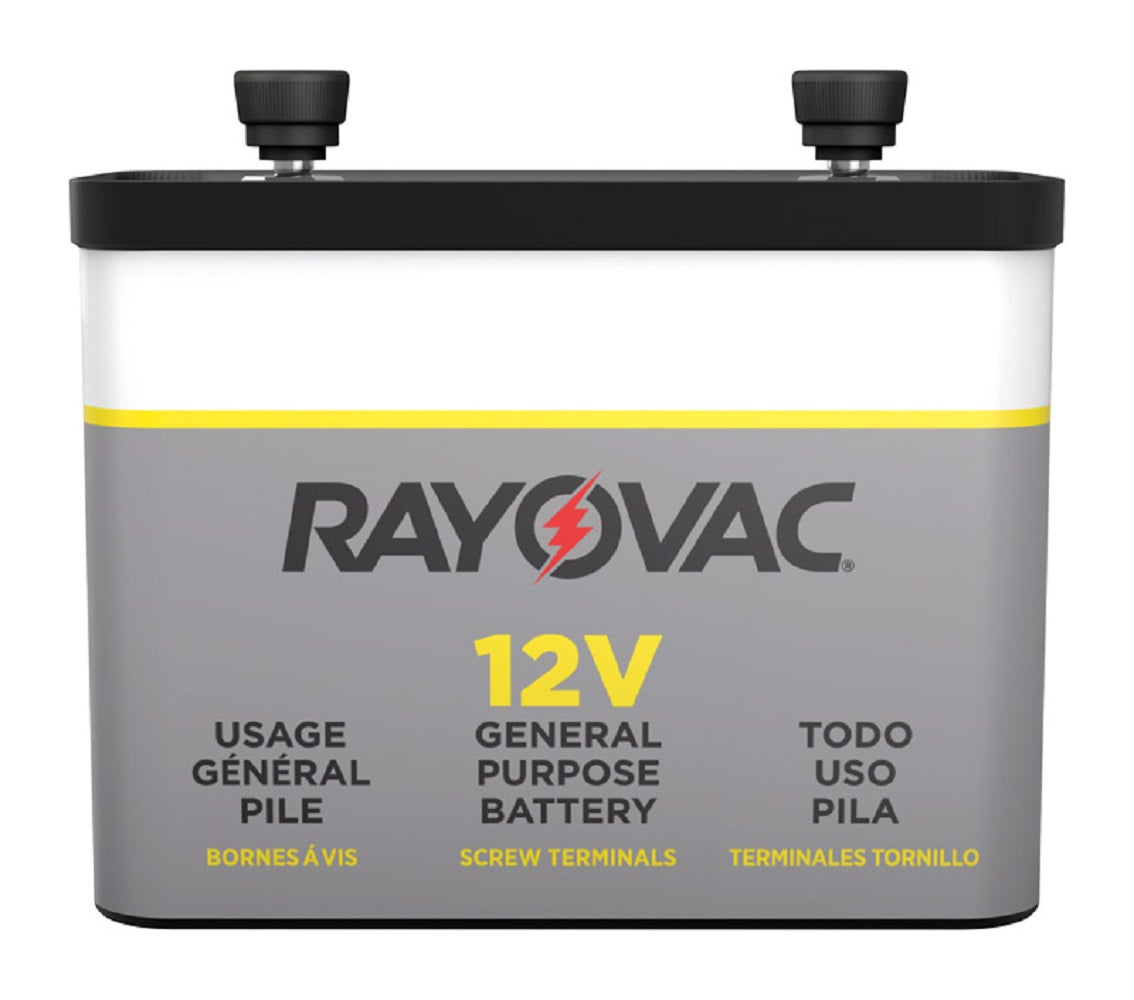 Rayovac 926D Zinc Chloride Lantern Battery, 12 V, Screw Terminals