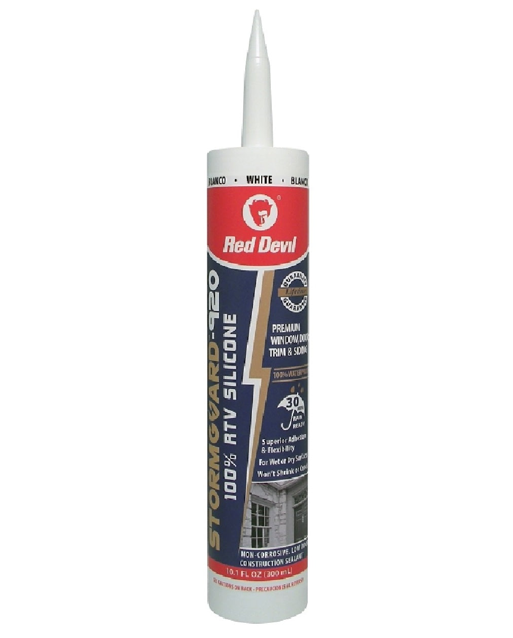 Red Devil 0780 StormGuard 920 Silicone Sealant, White, 10.1 Oz