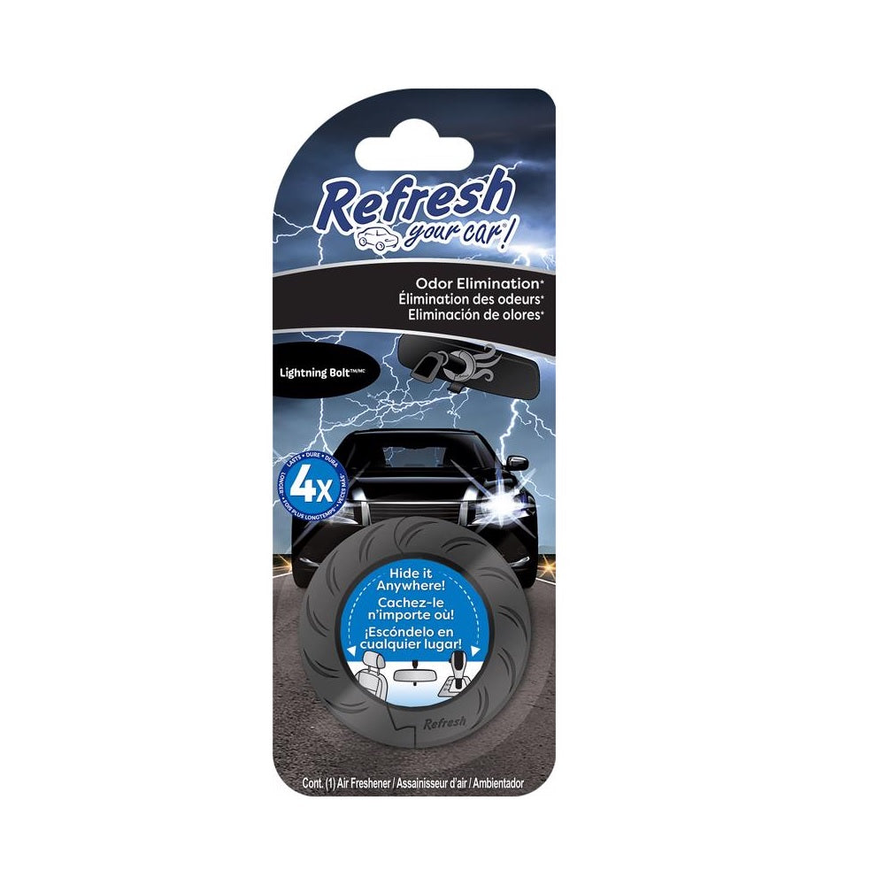 Refresh Your Car RDR256-1AME Lightening Bolt Air Freshener, Masculine Scent