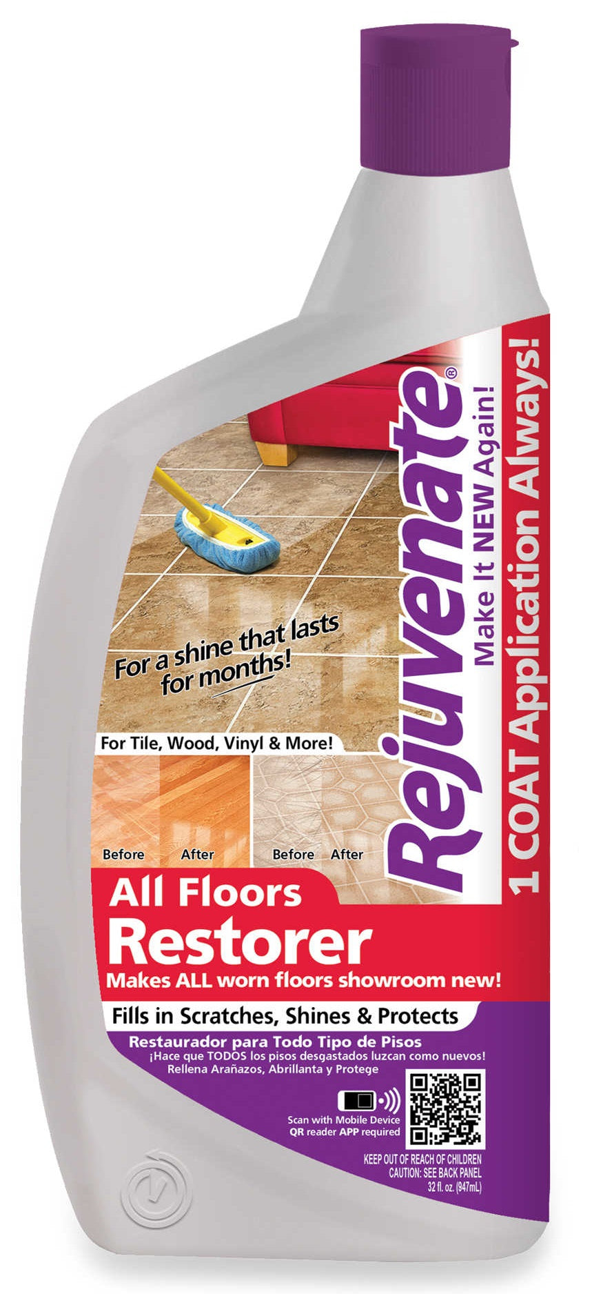 Rejuvenate RJ32F All Floors Restorer, 32 OZ