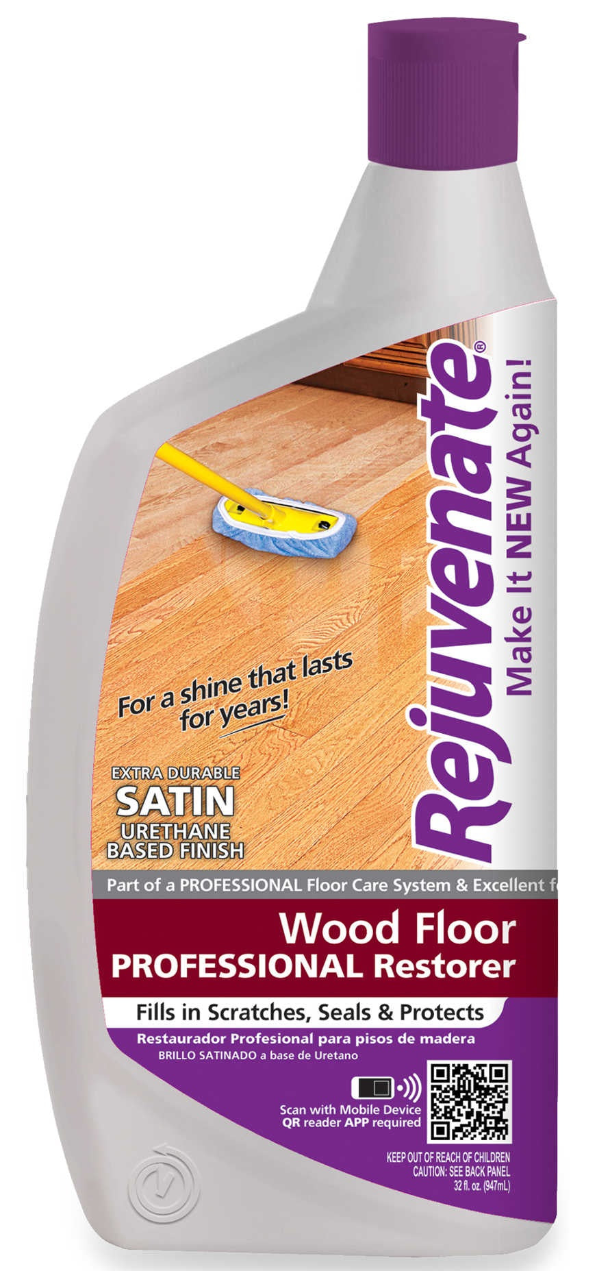 Rejuvenate RJ32PROFS Professional Restorer Wood Floor Restorer, 32 OZ