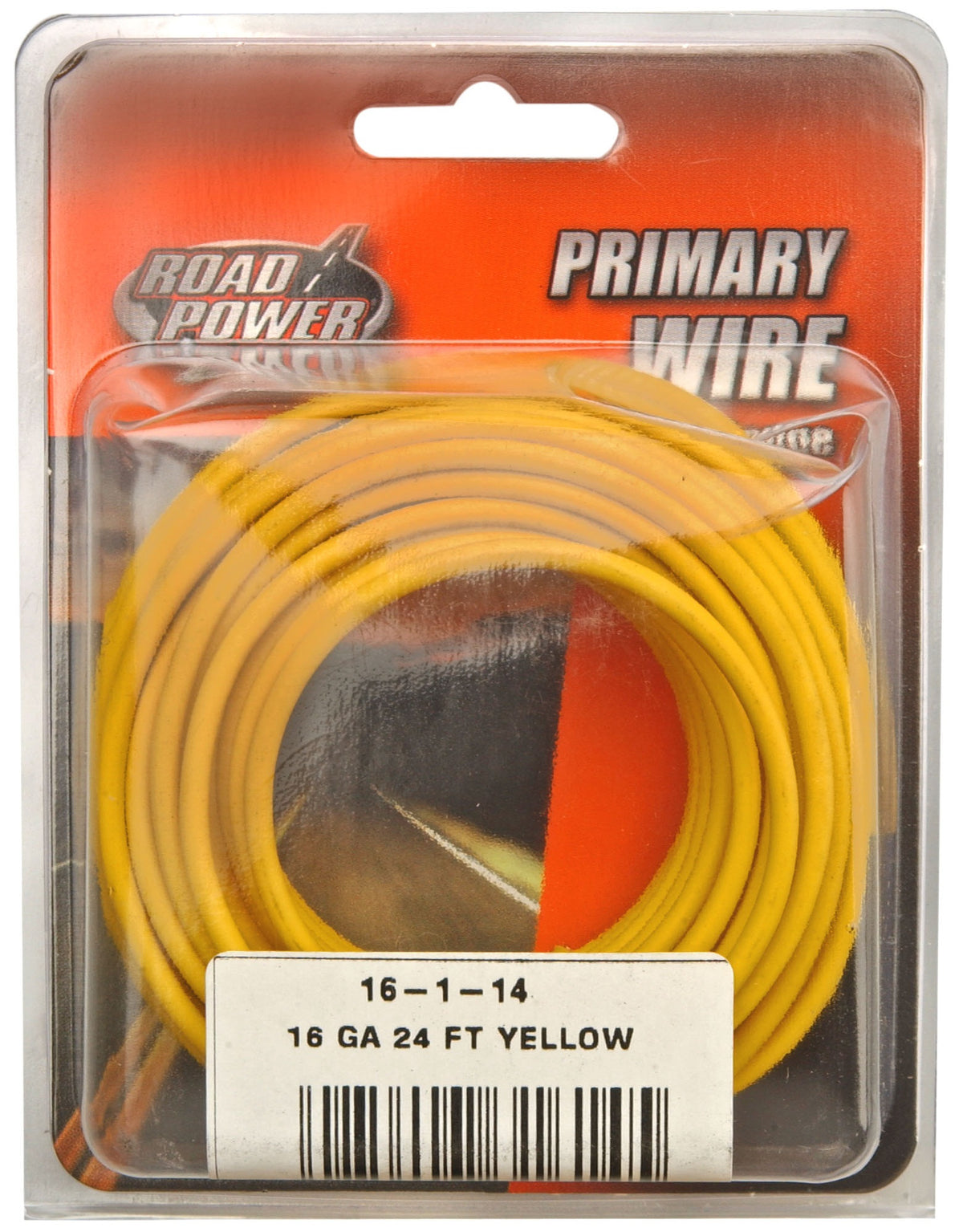 Road Power 55668333 Primary Electrical Wire, 16 Gauge, 24', Yellow