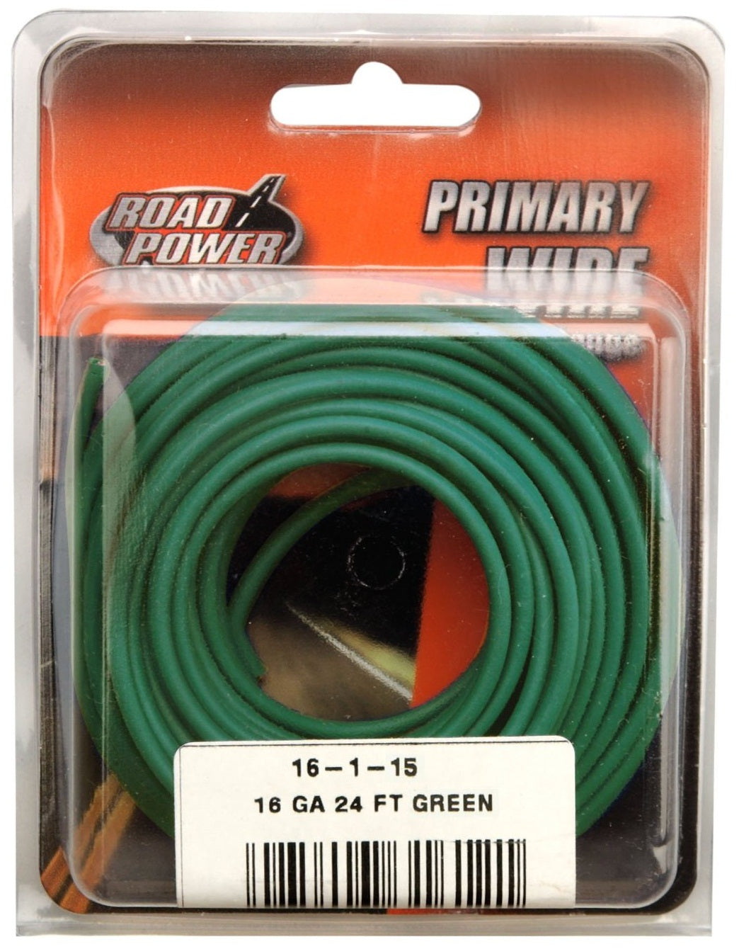 Road Power 56422033 Primary Electrical Wire, 16 Gauge, 24', Green
